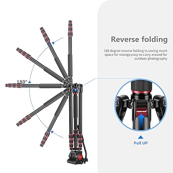 Neewer 2-in-1カメラ三脚一脚(バッグ付)カーボンファイバー 三脚レビュー Neewer 2-in-1 アルミ合金カメラ三脚一脚 センター